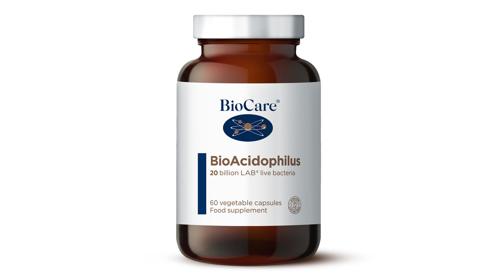 BioCare BioAcidophilus high-strength probiotic containing LAB4 bacterial strains