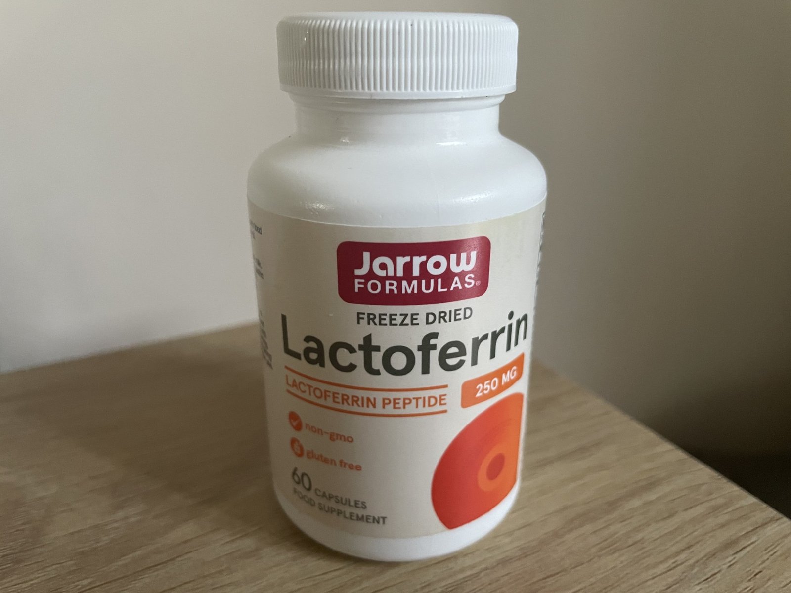Jarrow Lactoferrin supplement bottle