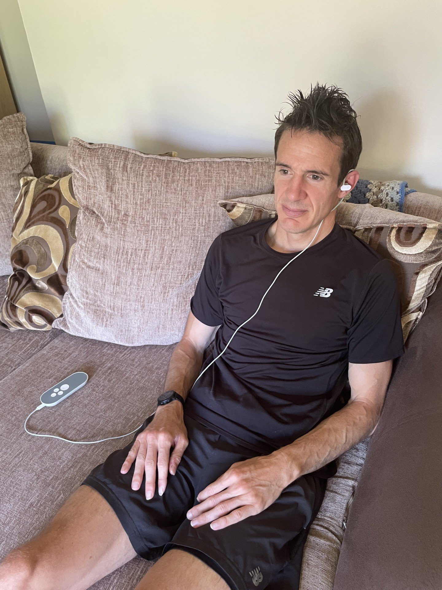 England Masters runner Jonny Carter using Nurosym after training